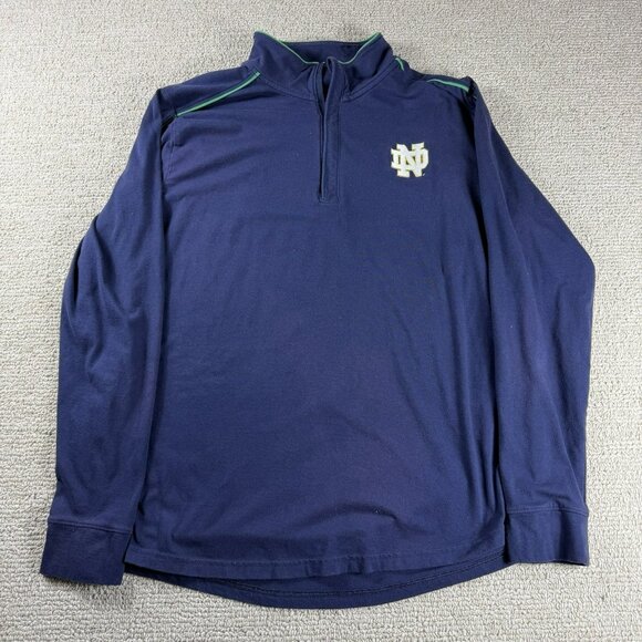 Under Armour Notre Dame Fighting Irish 1/4 Zip Pullover Shirt Blue Men’s Size L - Picture 1 of 8